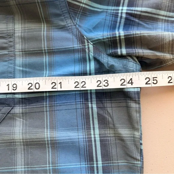 KUHL Styk Short sleeve plaid shirt collared mens XL gorpcore hiking outdoor - Picture 8 of 9